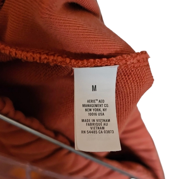 Aerie Rust Joggers Sweatpants w Terry Cloth Side Panel and Pockets medium - Picture 7 of 11